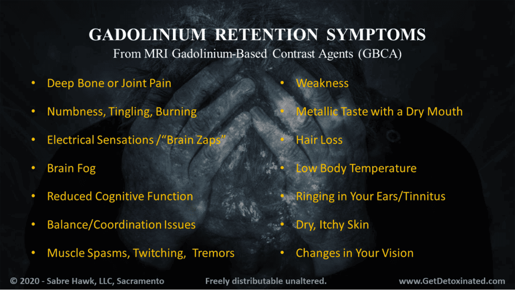 gadolinium symptoms