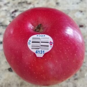 PLU coded apple