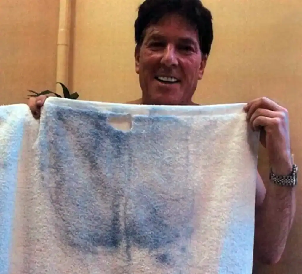 Ground Zero towel with manganese contamination